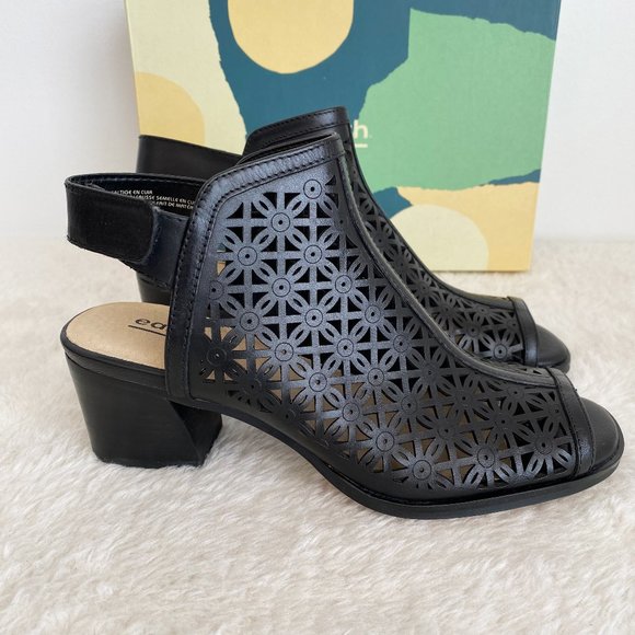 earth shoes Women's Murano Mist, Black Leather, Size 8 - Picture 4 of 10